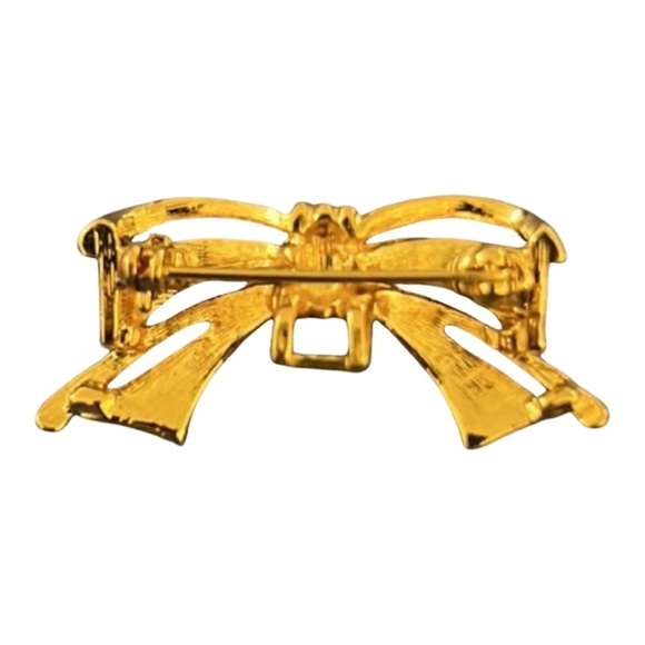 Golden Bow Brooch Pin - Picture 3 of 3